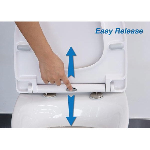 Euroshowers - ONE Seat Universal Soft Close Toilet Seat - White - 83311 Profile Large Image