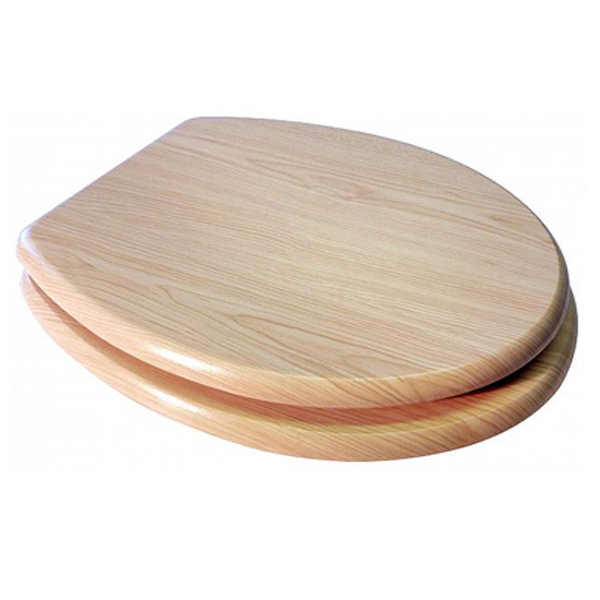 Euroshowers Pine Wood Toilet Seat 82985 at Victorian Plumbing UK