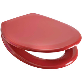 Euroshowers Rainbow Soft Close Toilet Seat - Red - 84480 Large Image