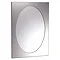 Euroshowers Rektangel Stainless Steel Frame with Oval Mirror - 470 x 670mm Large Image