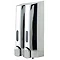 Euroshowers - Tall Double Liquid Dispenser - Chrome - 89890 Large Image