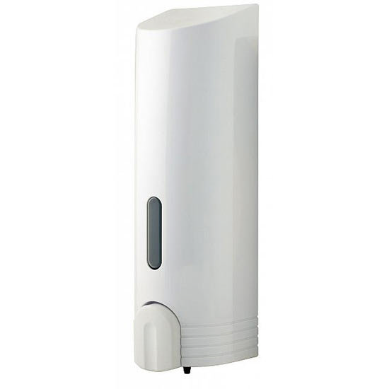 Euroshowers - Tall Single Liquid Dispenser - White - 89710 Large Image