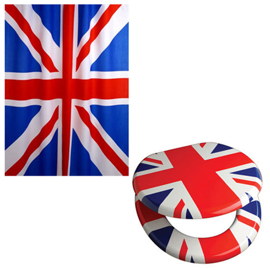 Euroshowers Union Jack Pack Toilet Seat & Shower Curtain at