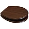 Euroshowers Walnut MDF Toilet Seat with Chrome Bar Hinges - 82984 Large Image