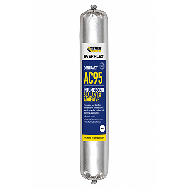 Everbuild Everflex AC95 Fire‑Rated Sealant & Adhesive - White, 900ml