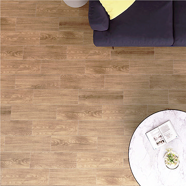 Everley Cherry Wood Effect Tiles - 200 x 600mm  Profile Large Image