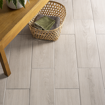 Everley Light Grey Wood Effect Tiles - 200 x 600mm