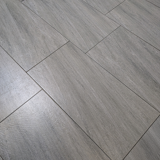 Evita Grey Stone Effect Wall and Floor Tiles - 300 x 600mm