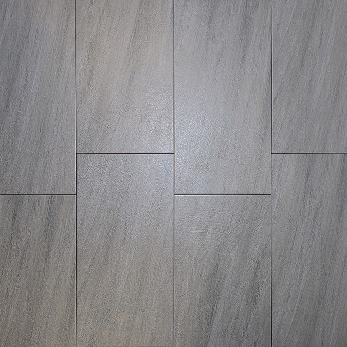 Evita Grey Stone Effect Wall and Floor Tiles - 300 x 600mm
