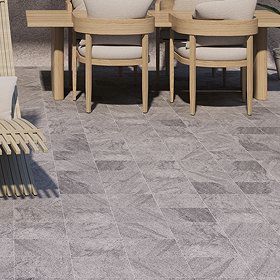 Fago Outdoor Grey Wall & Floor Tiles - 200 x 200mm
