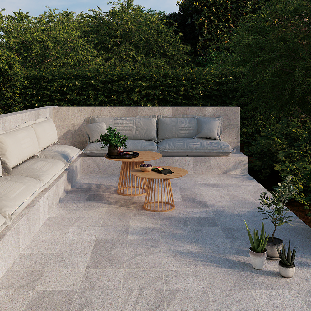 Fago Outdoor Light Grey Wall Floor Tiles 200 x 200mm