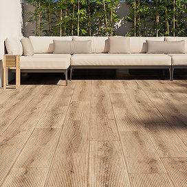 Fallowfield Natural Oak Decking Wood Effect Wall & Floor Tiles - 230 x 1200mm