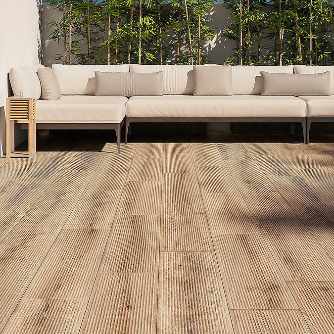 Fallowfield Natural Oak Decking Wood Effect Wall & Floor Tiles - 230 x 1200mm