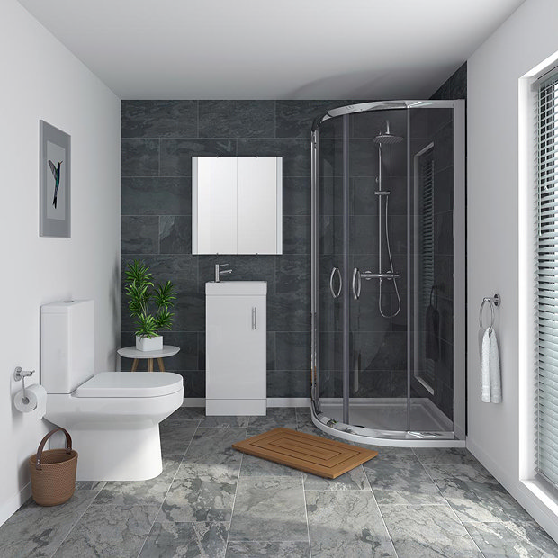 Family Quadrant Shower Enclosure + En Suite Set