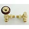 Faringdon Corner TRV Thermostatic Radiator Valve - Polished Brass Profile Large Image