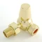 Faringdon Corner TRV Thermostatic Radiator Valve - Polished Brass In Bathroom Large Image