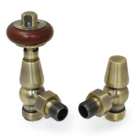 Faringdon TRV Thermostatic Radiator Valve - Antique Brass Large Image