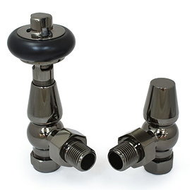 Faringdon TRV Thermostatic Radiator Valve - Black Nickel Large Image