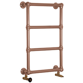 Farnham Traditional Copper 770 x 500mm Steel Towel Rail Large Image