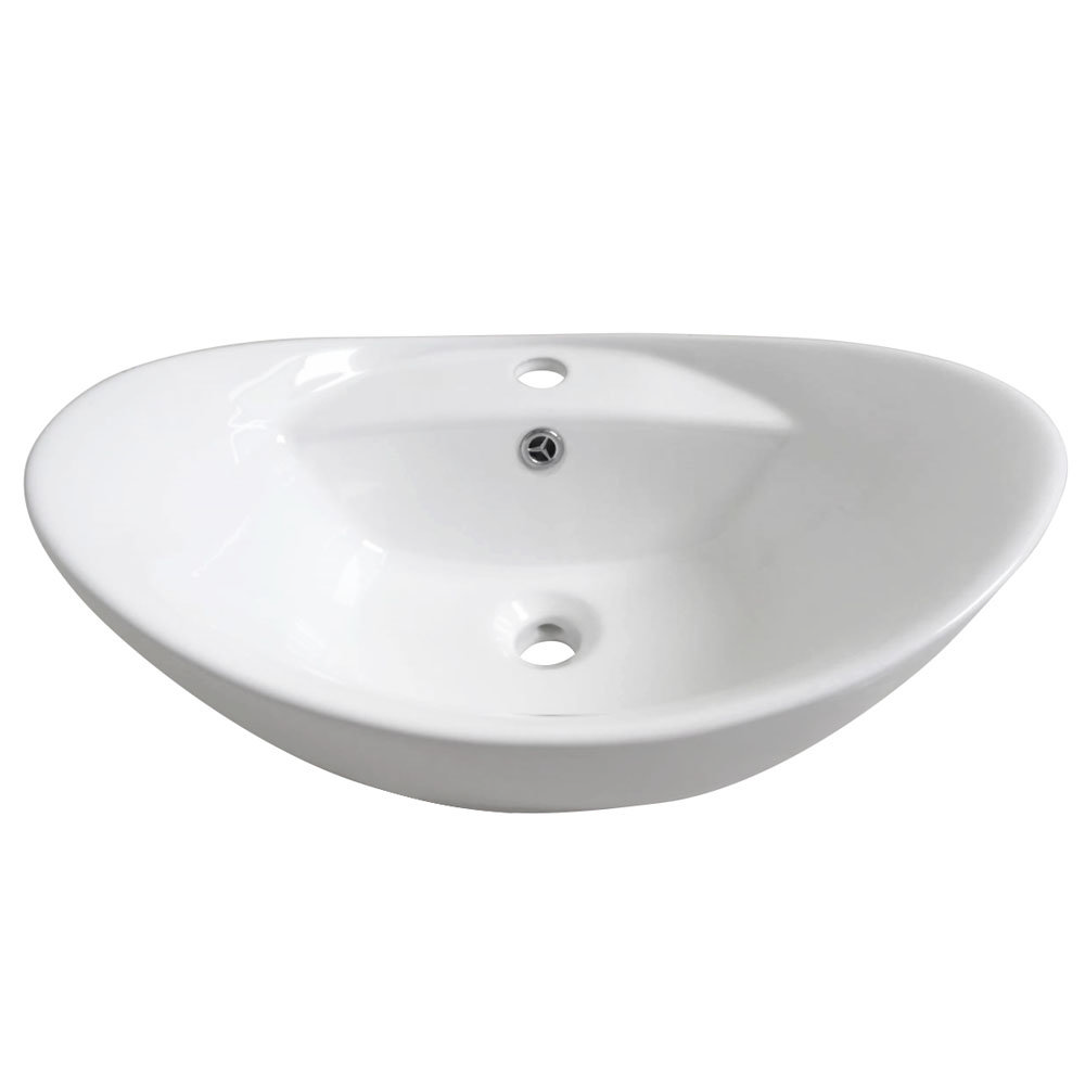 Faro Oval Counter Top Basin 1TH - 590 x 395mm  Standard Large Image