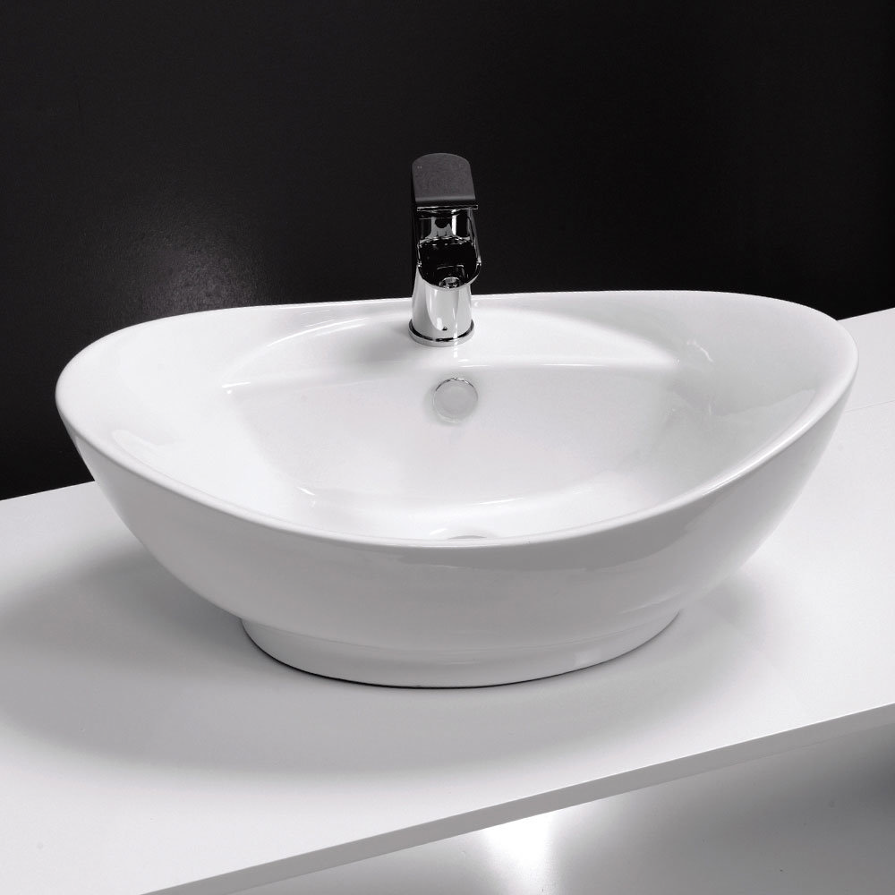 Faro Oval Counter Top Basin 1TH - 600 x 390mm Large Image