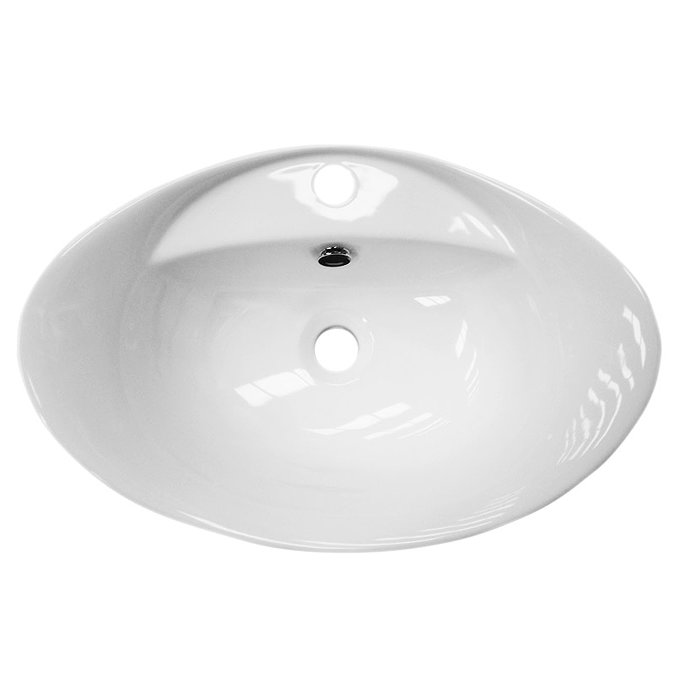 Faro Oval Counter Top Basin with Mono Basin Mixer (600 x 390mm) Profile Large Image