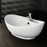 Faro Oval Counter Top Basin with Mono Basin Mixer (600 x 390mm) Large Image