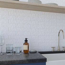 Farrow White Brick Effect Wall and Floor Tiles 62 x 235mm