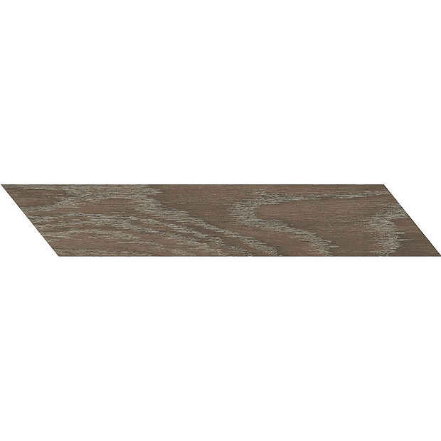 Fenton Dark Oak Wood Effect Chevron Tiles - 80 x 400mm  Profile Large Image
