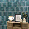 Ferrand Rustic Emerald Gloss Wall Tiles - 75 x 300mm