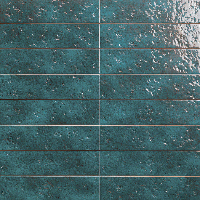 Ferrand Rustic Emerald Gloss Wall Tiles - 75 x 300mm