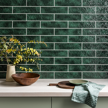 Ferrand Rustic Evergreen Gloss Wall Tiles