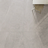 Ferrina Light Grey Marble Effect Large Format Wall and Floor Tile - 1200 x 2800mm