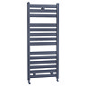 Fewston Straight Flat Panel Heated Towel Rail - W500 x H1147mm - Anthracite Large Image