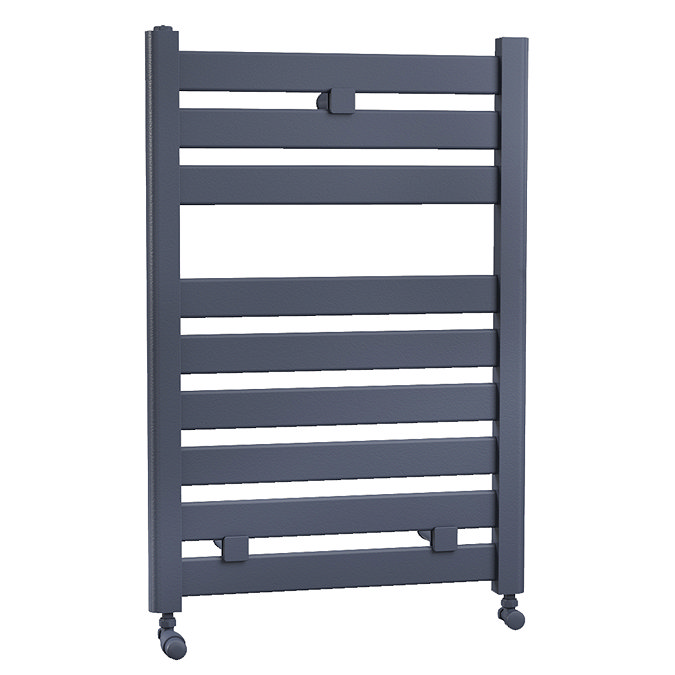 Fewston Straight Flat Panel Heated Towel Rail - W500 x H719mm - Anthracite Large Image