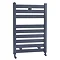 Fewston Straight Flat Panel Heated Towel Rail - W500 x H719mm - Anthracite Large Image