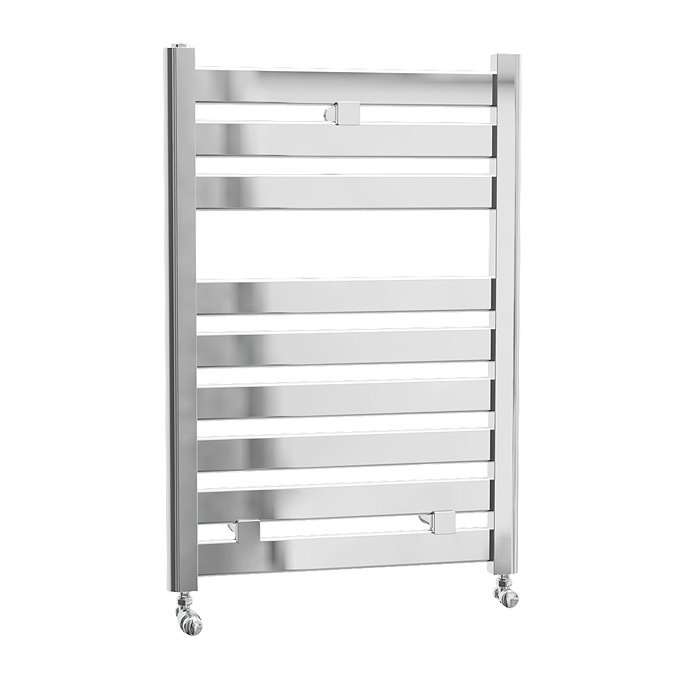 Fewston Straight Heated Towel Rail - W500 x H719mm - Chrome Large Image