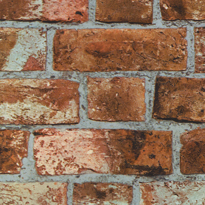 Fine Decor Distinctive Orange Brick Wallpaper Large Image