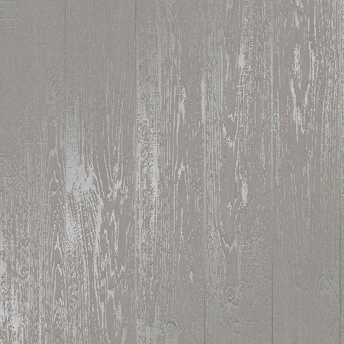 Fine Decor Loft Wood Grey Metallic Wallpaper Large Image