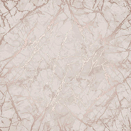 Fine Decor Marblesque Marble Rose Gold Metallic Wallpaper Large Image