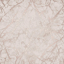 Fine Decor Marblesque Marble Rose Gold Metallic Wallpaper Large Image