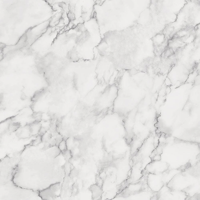 Fine Decor Marblesque Plain Marble White Wallpaper Large Image