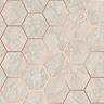 Fine Decor Metro Hex Marble Rose Gold Wallpaper - M1512  Profile Large Image