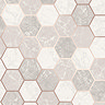 Fine Decor Metro Hex Multi Rose Gold Wallpaper - M1507  Profile Large Image