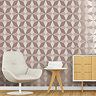 Fine Decor Nova Geo Rose Gold Patterned Wallpaper - FD42547 Large Image