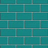 Fine Decor Teal Ceramica Subway Tile Wallpaper Large Image