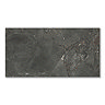 Finnian Black Stone Effect Wall & Floor Tiles - 316 x 600mm