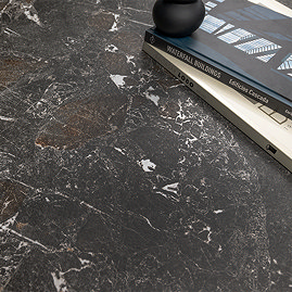 Finnian Black Stone Effect Wall & Floor Tiles - 316 x 600mm