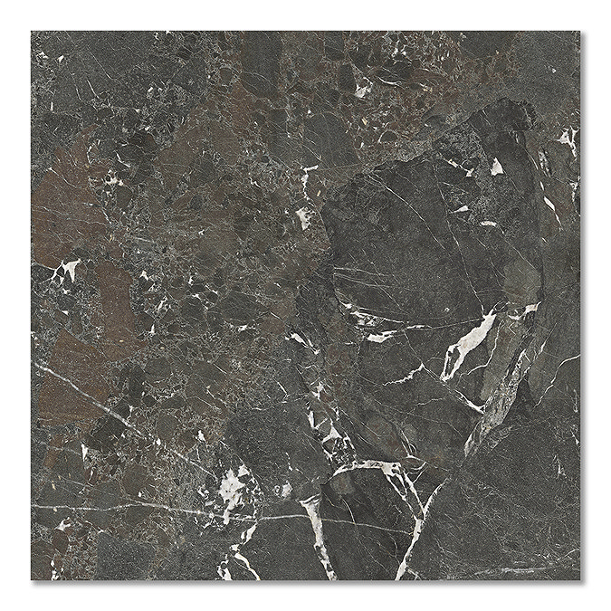 Finnian Black Stone Effect Wall & Floor Tiles - 600 x 600mm