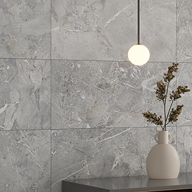Finnian Grey Stone Effect Wall & Floor Tiles - 316 x 600mm